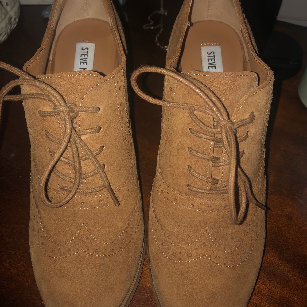 Steve Madden Raspy Cognac Suade Heel Ankle